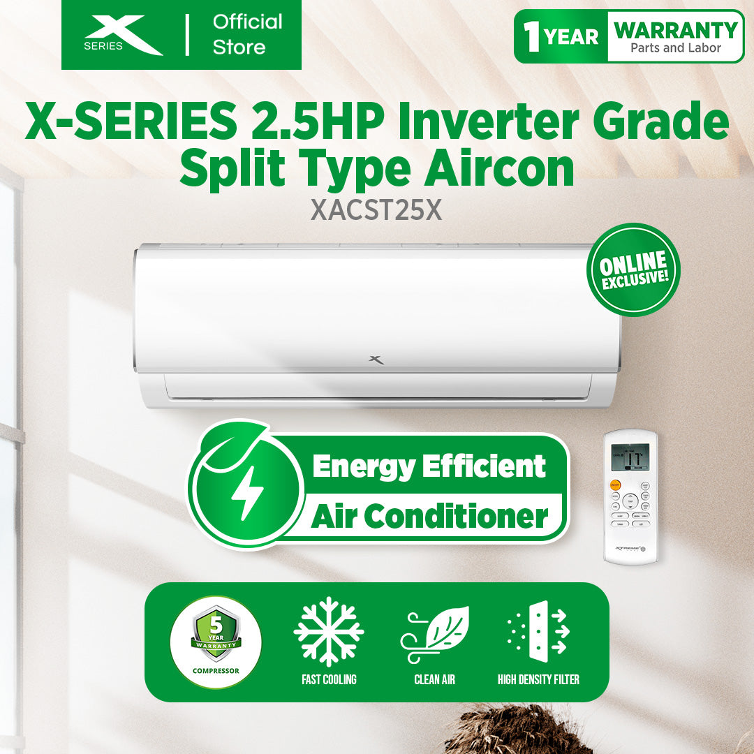 X-SERIES 2.5HP Inverter Grade 2-way Draining System Split Type Air Conditioner | XACST25X