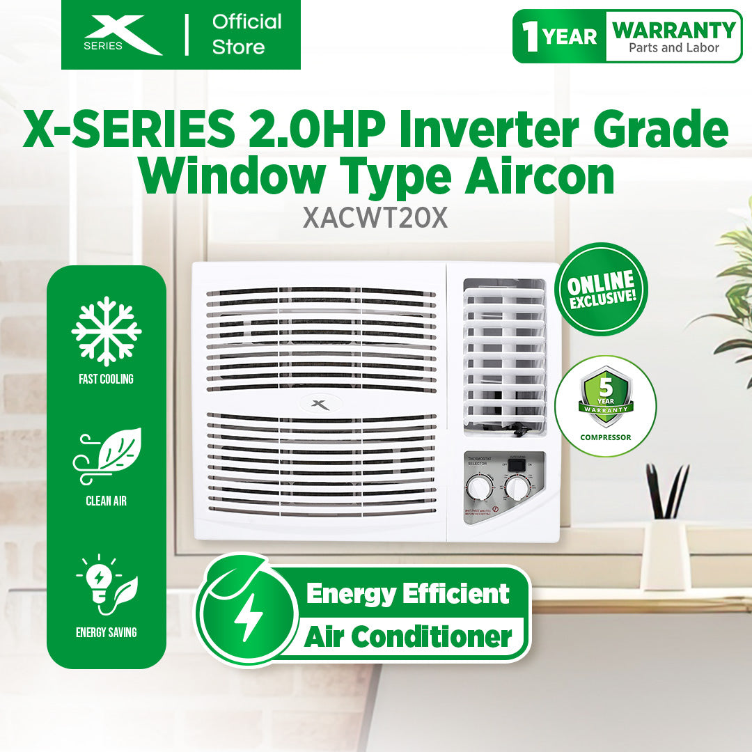 XTREME COOL 2HP Window Type Aircon Manual Inverter Grade (White) | XACWT20