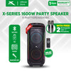 X-SERIES 1600W Party Speaker Output12V 100W Battery 12V 9000MAH Speaker 8