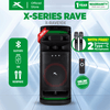 X-SERIES 1200W DJ Speaker with 2 Wireless Mic, Bluetooth, TF Card and Aux Input (X-RAVE10X)