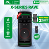 X-SERIES 1000W DJ Speaker with 2 Wireless Mic, Bluetooth, TF Card and Aux Input (X-RAVE08X)